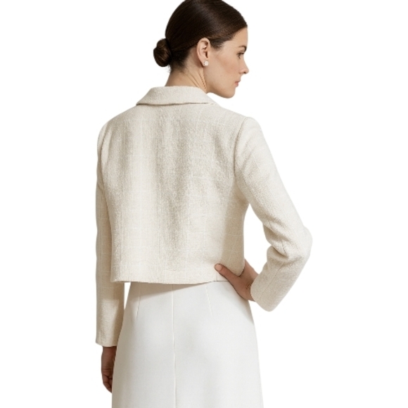Zara Cream Textured Women's Blazer - Picture 2 of 8